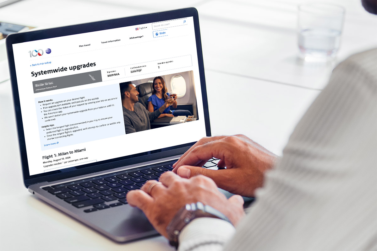 Man enjoying Flagship Business class