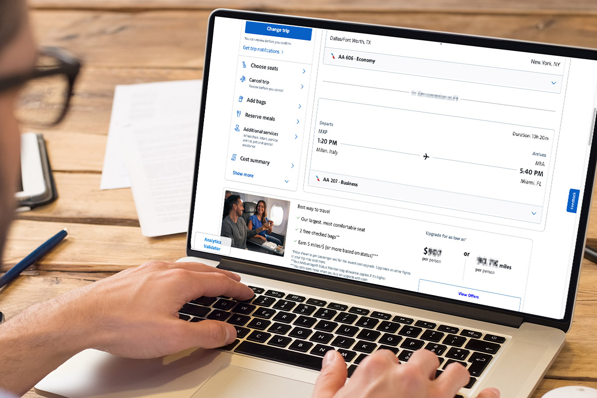 Man enjoying Flagship Business class